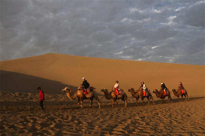 dans le désert à Dunhuang